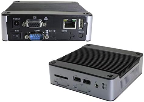 Mini Box PC EB-3360-C4P suporta saída VGA, porta MPCIE x 1, porta RS-232 x 4 e energia automática ligada.