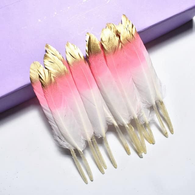 Ttndstore 20pcs/lote de penas de penas de penas de pato de ouro para 10-15 cm de faisão natural para jóias fazendo plumas