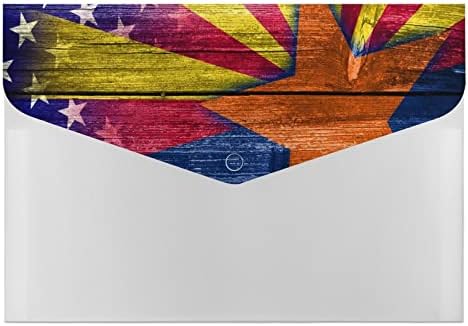 Os EUA e o Arizona State Flag 6 bolsos expandindo a pasta de arquivos duráveis ​​Organizador de arquivos de acordeão pastas de moda para documentos
