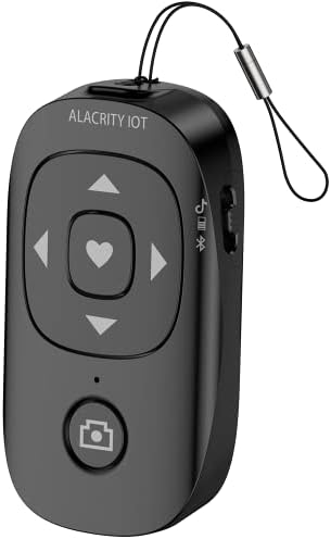 Alacrity recarregável Bluetooth Item Finder & Remote Control 2 em 1, localizador de rastreador para telefones de bolsas, obturador