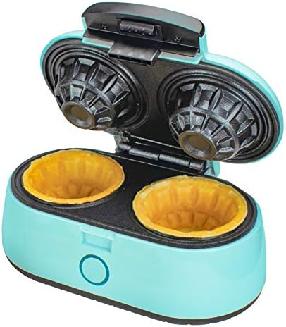 Brentwood Appliances TS-1402BL Double Waffle Bowl Maker, Standard, Blue