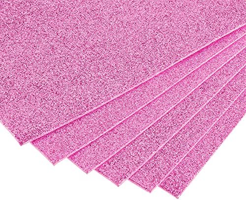 Uxcell Purple Glitter Eva Fleets de 11 x 8 polegadas de 2 mm de espessura para artesanato DIY Projects 24 pcs