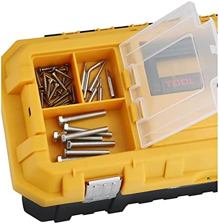 Kit de ferramentas Caixa de ferramentas de ferramentas de transporte com alça e trava Segurada inclui bandeja removível Transportadores