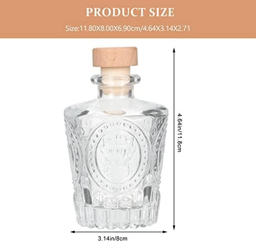 OUNona Whisky Flask Decanter Decanter: 2pcs pequenos copos de uísque de garrafa de decantador de uísque selado garrafa de