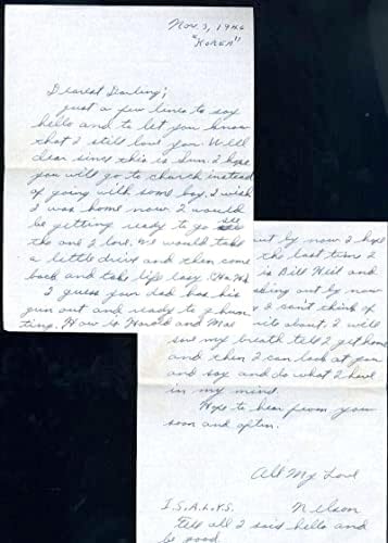 Nelson Fox JSA COA assinou uma carta de 1946 para a esposa do Autograf