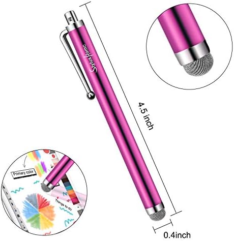 Canetas de caneta para telas de toque, canetas de canetas de caneta de fibra de fibra de malha de 10 pacote para ipad