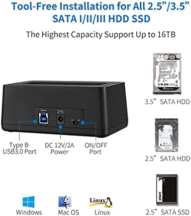 LXXSH USB 3.0 para SATA Adaptador de gabinete da estação de docking de disco rígido SATA para velocidade SSD SSD de 2,5