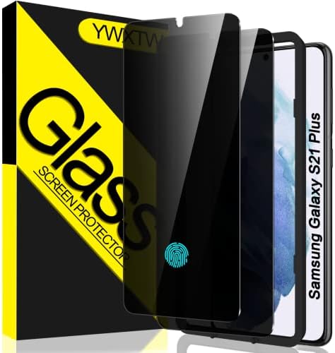 [2 pacote] Ywxtw projetado para o protetor de tela de privacidade do Samsung Galaxy S21 mais 6,7 ”, [suporte a impressão