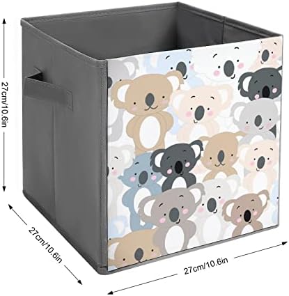 Koala engraçada Leve grandes caixas de armazenamento de cubos Bins de armazenamento colapsível Caixa de armazenamento