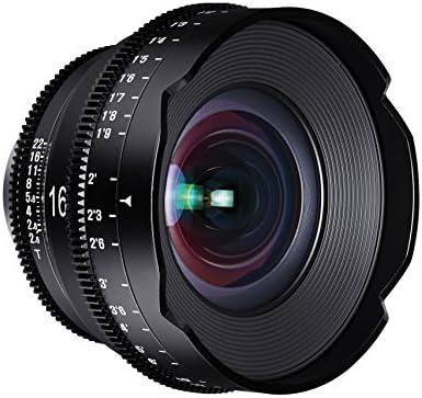 Rokinon Xeen 16mm T2.6 Lente Cine Professional para câmeras de vídeo PL Mount Pro, preto