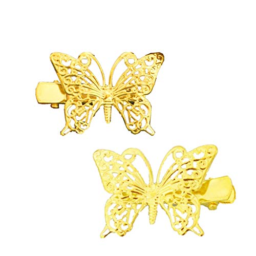 Adiasen 20pcs metal ouro butterfly clipe barrettes acessórios para mulheres festas bradiais 130