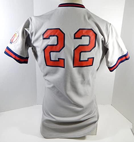 1986 Palm Springs Angels 22 Game usou Grey Jersey DP23963 - Jerseys de MLB usados ​​no jogo