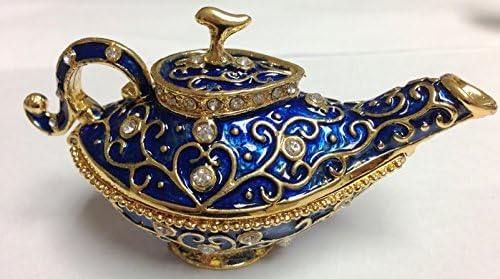 Blue Genie Lamp Bereweled Binket Jewelry Box