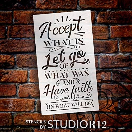 Tenha fé no que será estêncil por Studior12 | Citação motivacional DIY Palavra decoração de casa de arte | Craft & Paint Wood Sign |