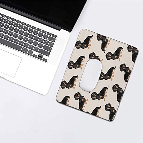 Dachshund Dog Mouse Pad grande mousepad de jogos com borda de borracha não deslizante Base costurada para computadores