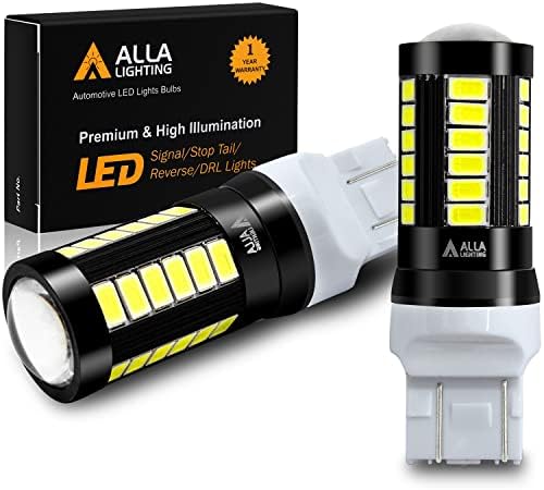 Iluminação Alla 2800lm T20 7440 7443 lâmpadas LED, lâmpadas reversa/sinalização/freio branco/luzes drl 7444 7443ll 7441 W21W