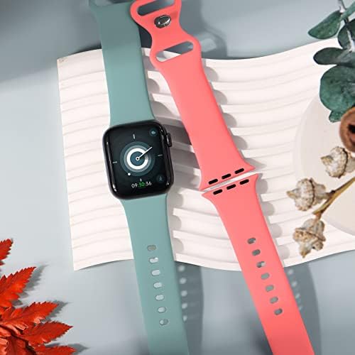 18 Bandas esportivas de pacote compatíveis com banda de relógio Apple 38mm 40mm 41mm 42mm 44mm 45mm 49mm, silicone macio Soletura à prova d'água pulseira de pulseira para iwatch Series 8 7 6 5 4 2 1 SE Mulheres homens