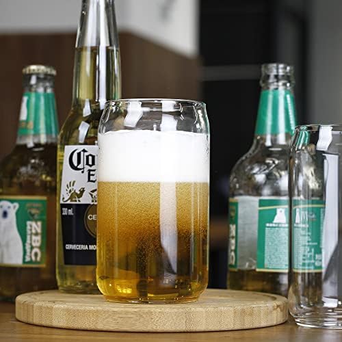 Copo de cerveja Luxu, 20 onças de copos de cerveja em forma de 4 óculos de bebida, copos de cerveja grandes para qualquer bebida