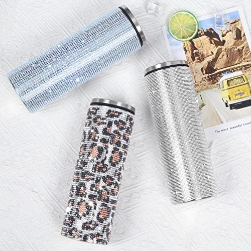 Wzaytia Bling Cups com strass, copo de diamante de 20 onças, strassnes aço inoxidável copo magro ， colorido