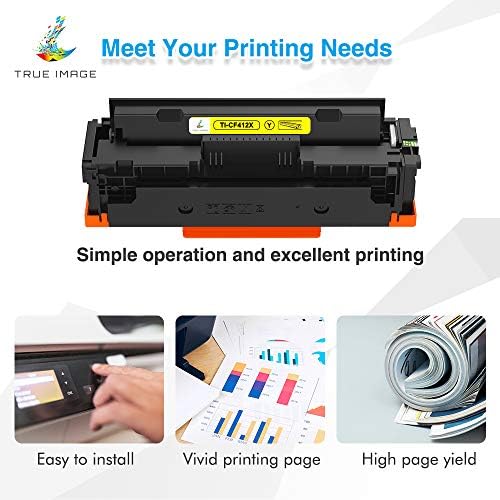 Substituição de cartucho de toner compatível com imagem verdadeira para HP 410X 410A CF410X CF411X CF412X CF413X para usar com color pro mfp m477fdw m477fdn m477fnw pro m452dn m452nw m452dw Princip