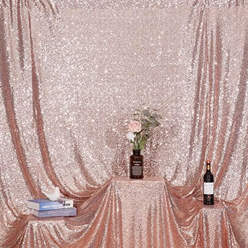 Eternal Beauty Beauty Champagne blush lantejouno cenário de pano de fundo Cortina de festa de fundo, 8ft x 10ft