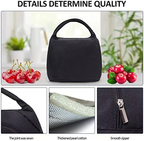 MJWDP Black portátil lancheira portátil para homens mulheres crianças lancheira fêmea bolsa de moda moda térmica alimentos