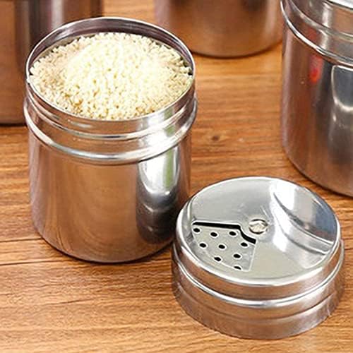 Jarros de especiarias do condimento de cruzeiro de aço inoxidável Conjunto de sal e pimenta Shakers de tempero Potes de cozinha
