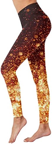 Leggings de exercícios para mulheres gradiente magro estampado tornozelo