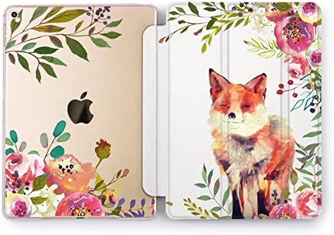 Wonder Wild fofo novo ipad estojo de 9,7 polegadas mini 1 2 3 4 ar 2 10,5 12,9 2018 2017 Floral Little Red Fox Print Capa 4ª 5ª 6ª