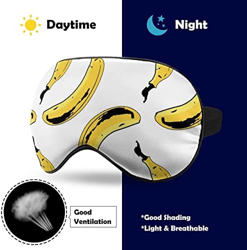 RIP máscara de olho de banana para dormir de blecaute para a noite com cinta ajustável para homens mulheres viajam de ioga na