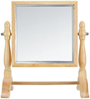 Espelhos ditudo espelho quadrado de madeira, espelho de maquiagem de mesa dupla face/curativo