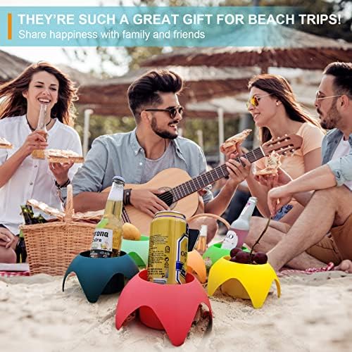 Acessórios de praia para férias, Beach Gear Beach Cup Holders Supplies de praia Trip deve ter para mulheres adultos amigos
