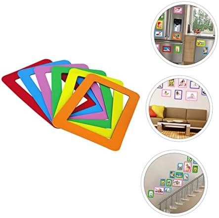 SOLustre 6pcs Games de moldura Adesivos de mesa Decoração de desktop Kids ímãs foto adesivos de foto magnética moldura
