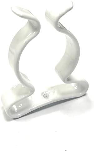 OneStopdiy 4 x clipes de ferramentas Terry Grips de aço de mola revestidos com plástico branco DIA. 32mm novo