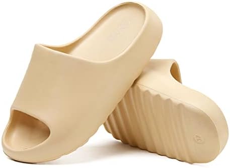Flieiros de travesseiro de plataforma Slides para mulheres e homens, Eva Anti-Slip Cloud Slippers Spans Sandálias de chuveiro de dedo aberto para interno e externo