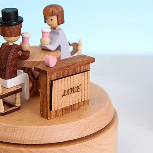 Houkai Birthday Gift Wooden Relating Clockwork Caixa de música artesanal artesanato de madeira decoração da casa dos namorados