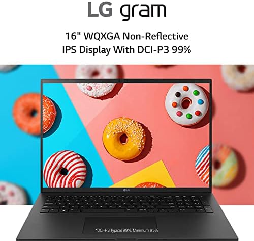LG GRAM 16Z90Q Ultra Laptop Ultra Lightweight, Display IPS de 16 , Intel I7 1260p CPU, NVIDIA RTX2050 GPU, 16 GB de RAM,