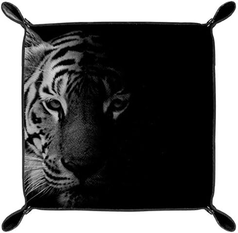 Lorvies Black White Belo Tigre Bandejeira Caixa de Armazenamento Cubas Cubas Bins Recipientes para Office Home