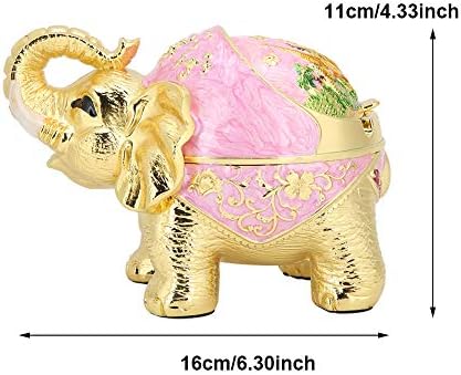 Liga de zinco esférica vintage elefante cinzeiro com capa multifuncional em casa