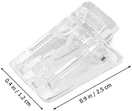 Cabilock 150 PCs Auto-adesivo clipe pequeno grampos pequenos para artesanato cabides claros Id emblema de plástico transparente Clip plástico clipe pequeno clipes claros