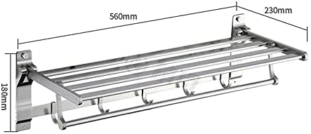 -S prateleira, parede de alumínio de toalha pendurada, prateleira de banheiro, grack de toalha dobrável, rack de armazenamento