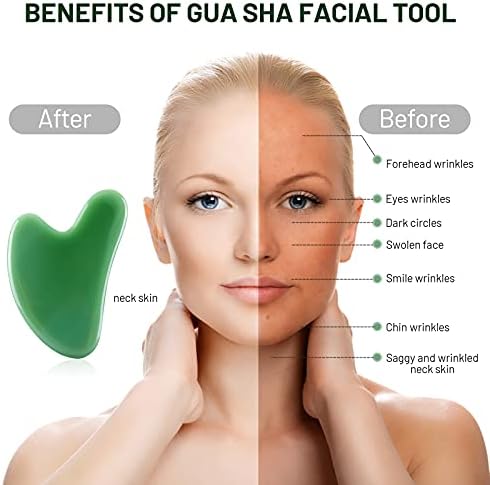 WIOK GUA SHA Ferramenta facial de massagem, ferramenta de Guasha para a pele do corpo do rosto, a terapia tradicional de acupuntura