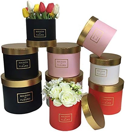 3pcs/conjunto de colorido de ouro Caixa de embalagem de flores redonda 2021 Caixa de presente de Ação de Graças de Ação de