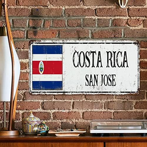 Costa Rica San Jose Metal Wall Sign Costa Rica Country Metal Metal Iron Pintura Viagem Presente Cidade da cidade Sinal