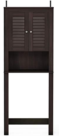 Furinno Indo Louver Door Bath Gabinete, Espresso