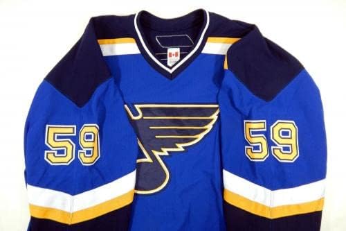 2009-10 St. Louis Blues Anthony Peluso 59 Jogo emitido Blue Jersey DP12026 - Jogo usado NHL Jerseys