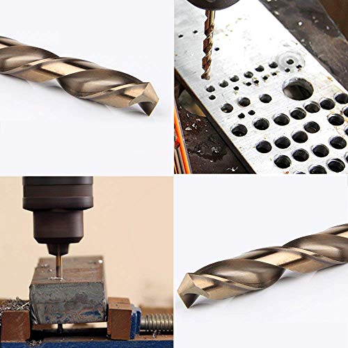 13 PCS METRIC M35 Cobalt Steel Twist Drill Bit Bits Conjunto HSS extremamente resistente ao calor com haste reta para cortar metais