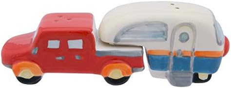 Beachcombers caminhão/campista sal e pimenta exclusiva novidade shakers decoração decoração vermelha e branca caminhão/campista