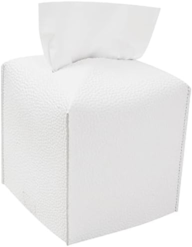 Capa da caixa de lenços de papel mecto, porta de caixa de couro quadrada PU PU, suporte de papel de papel facial moderno de papel