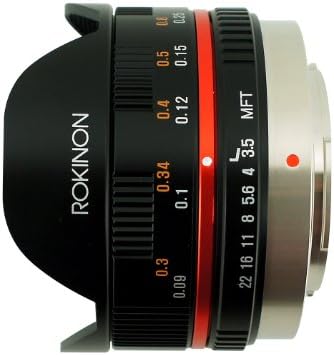 Rokinon Fe75mft-B 7,5 mm F3.5 UMC Fisheye Lens para micro quatro terços, preto